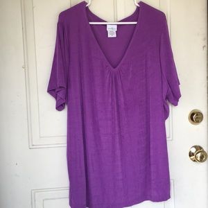 Gorgeous purple plus size blouse.